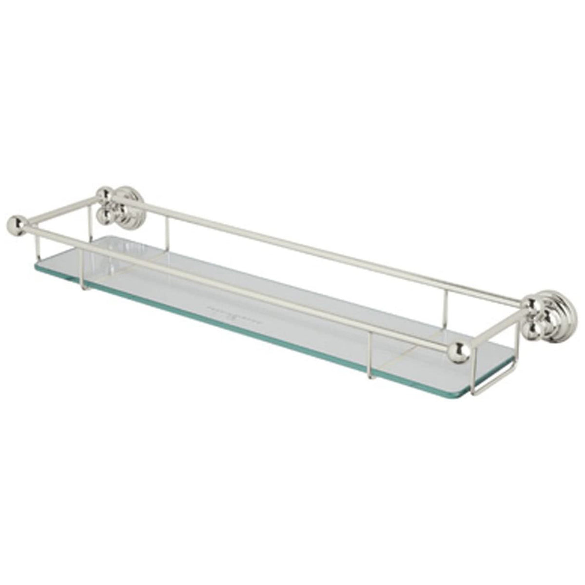 Perrin & Rowe Edwardian Glass Shelf in Polished Nickel