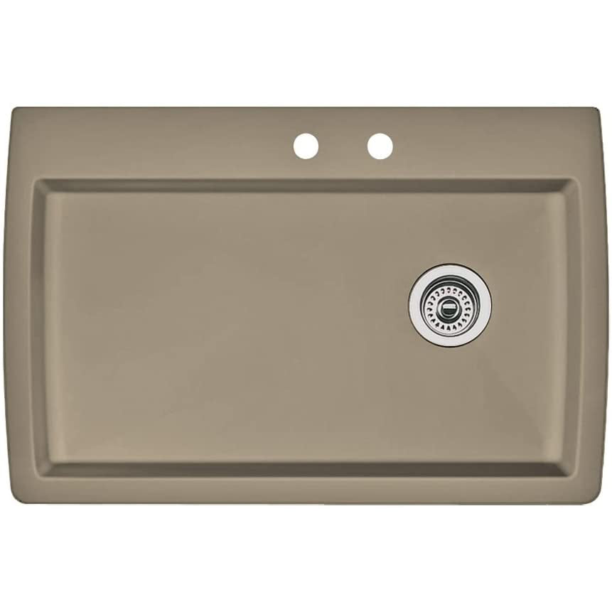 Diamond 33-1/2x22x9-1/2" Single Sink in Truffle w/2 Hole