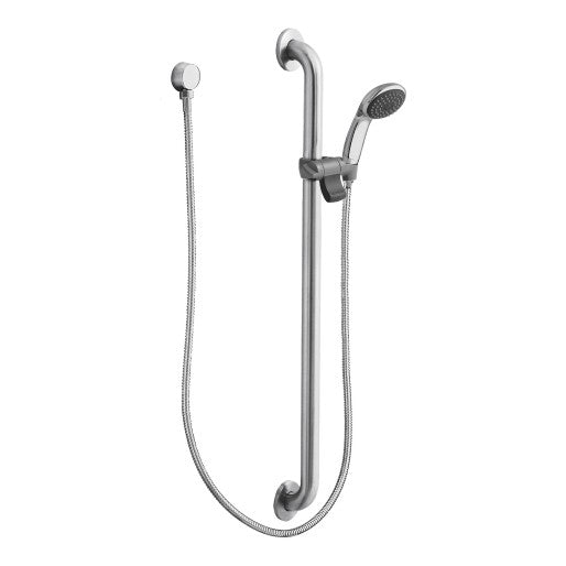 Commercial Handshower W/Slide/Grab Bar In Chrome