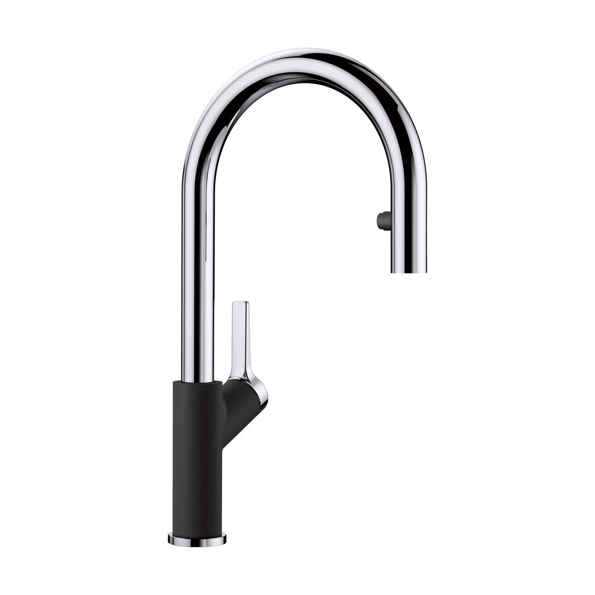 Urbena Single Hole Pull-Down Fct, Chrome/Coal Black, 1.5gpm