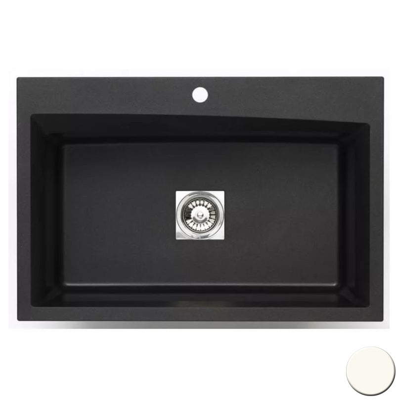 Workcenter 33x22x9" 1-Bowl Dual Mount Kitchen Sink in White