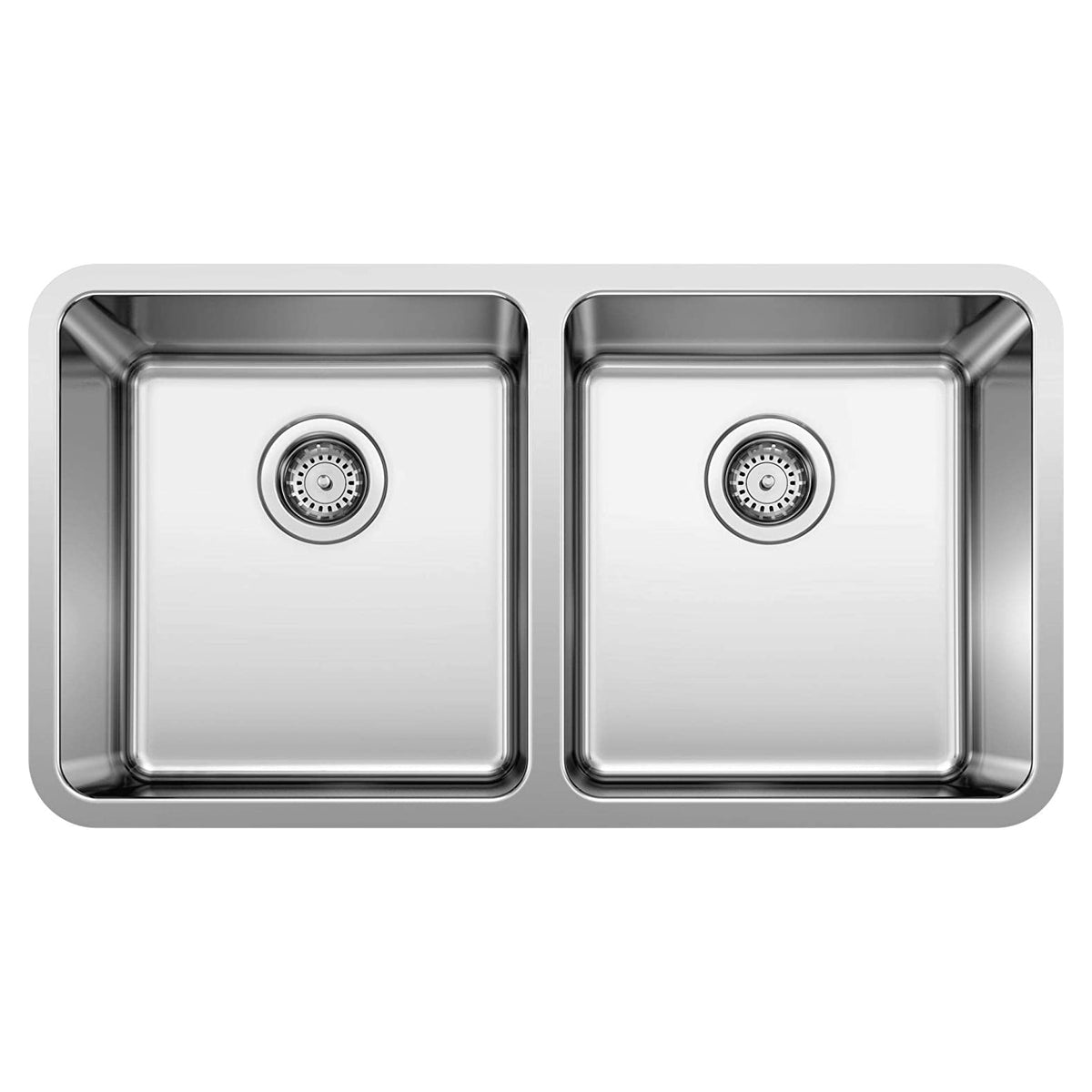Formera 33x18x9" Stainless Steel Equal Double Bowl Sink