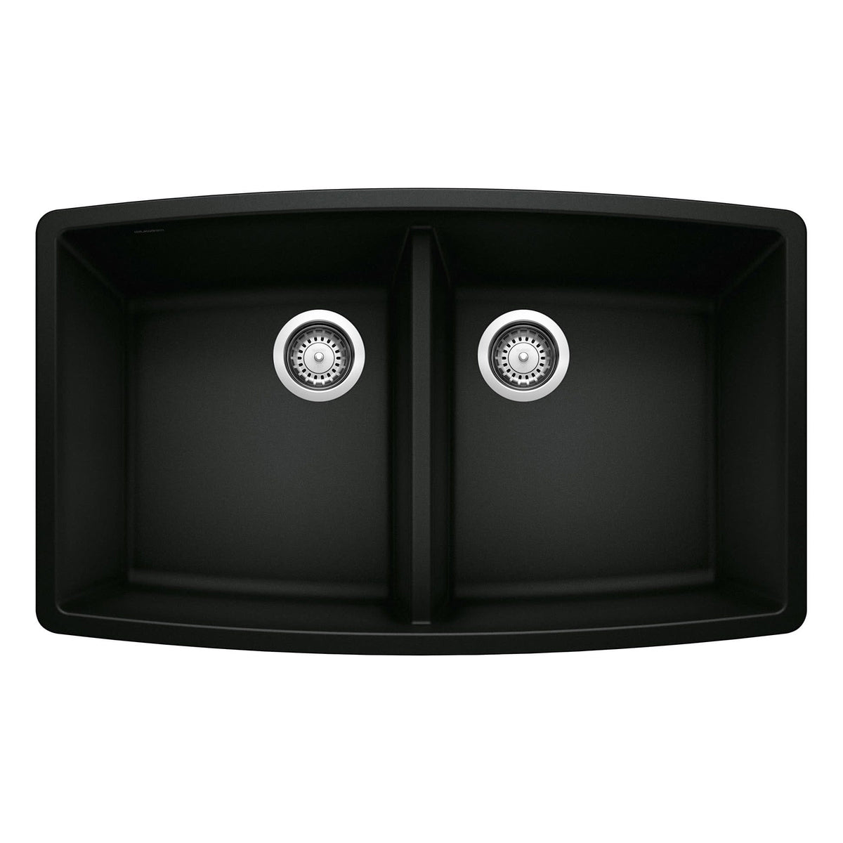 Performa 33x20x10" Double Bowl Kitchen Sink in Black