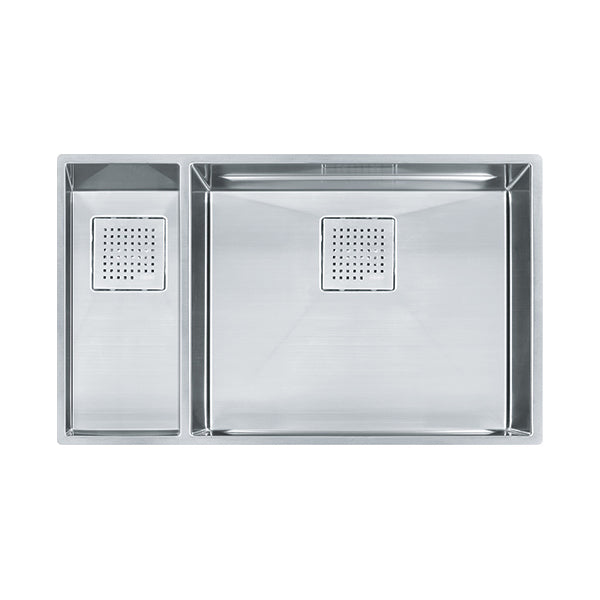 Peak 31-1/8x17-3/4x9-5/8" Stainless Steel Double Bowl Sink