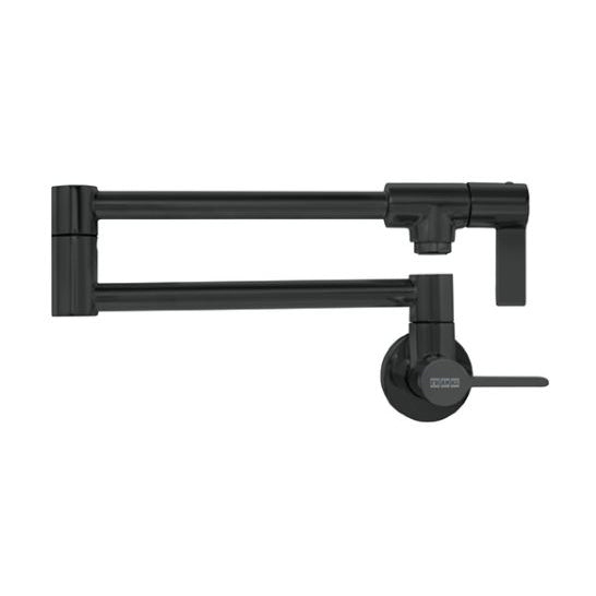 Ambient Wall Mount Pot Filler in Matte Black