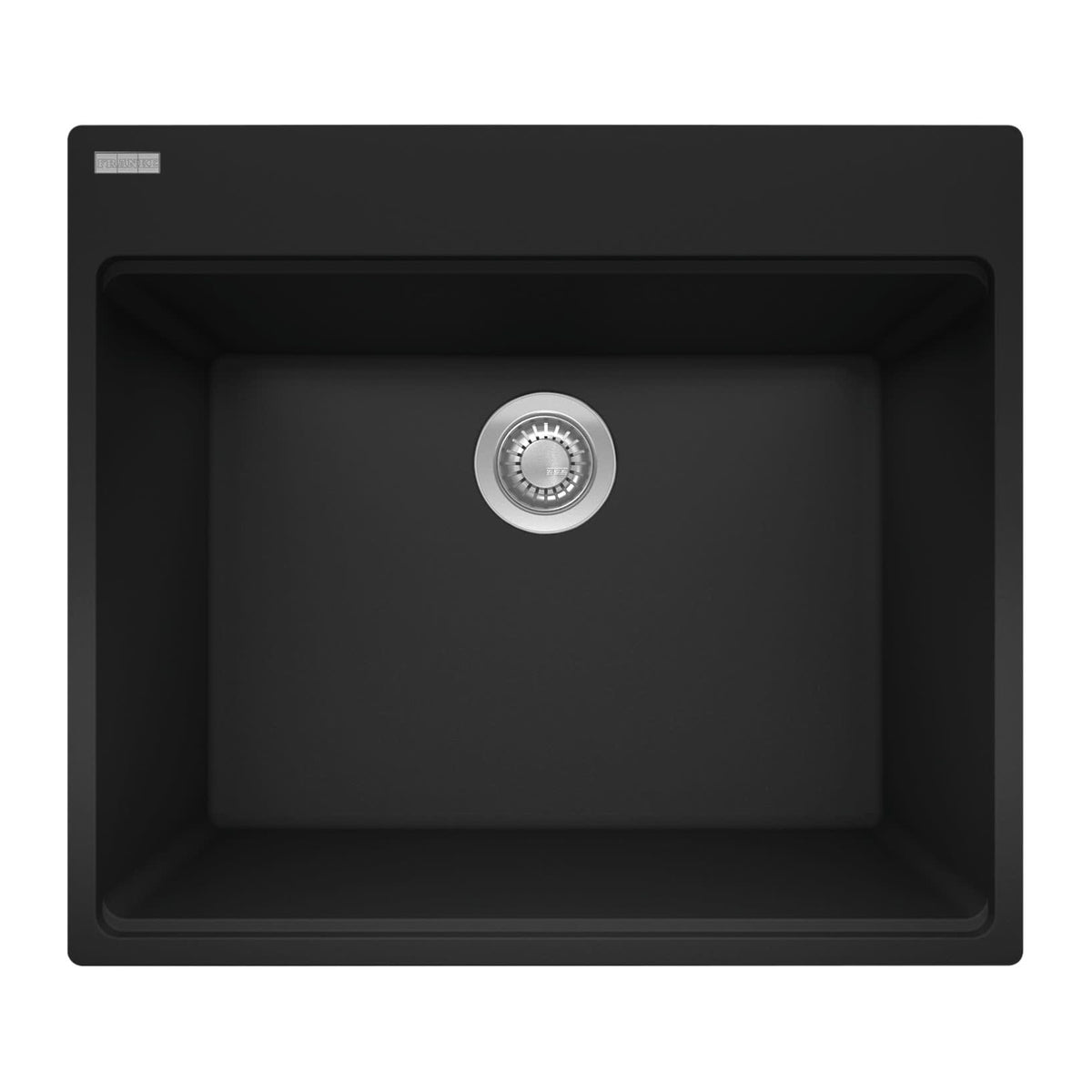 Maris 25x22x12" Dual Mount 1-Bowl Laundry Sink in Matte Blk