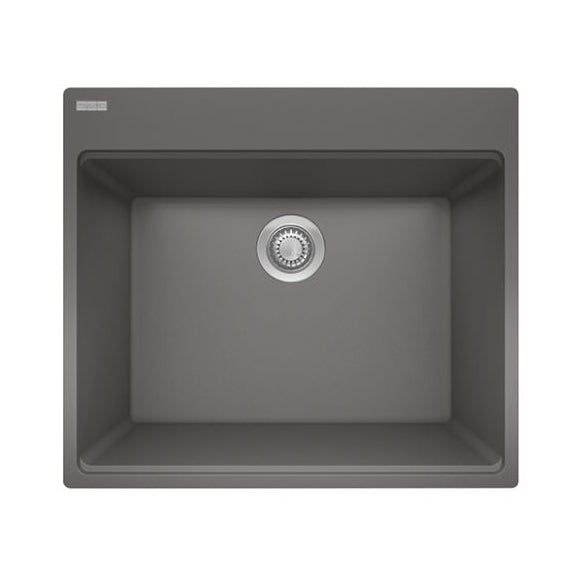 Maris 25x22x12" Dual Mount 1-Bowl Laundry Sink in Stone Grey