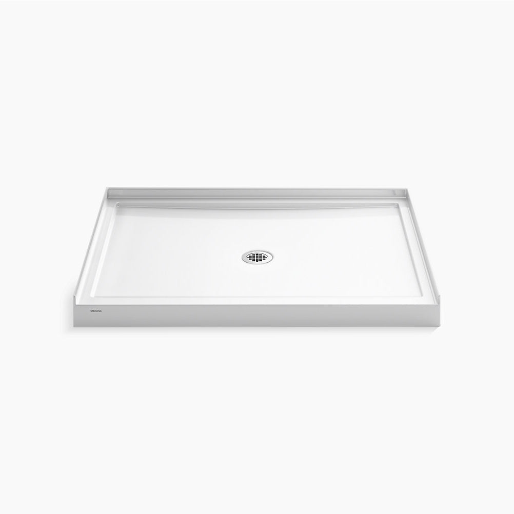 Sterling Guard+ 50x38x4-3/16" Shower Base in White w/Ctr Drn