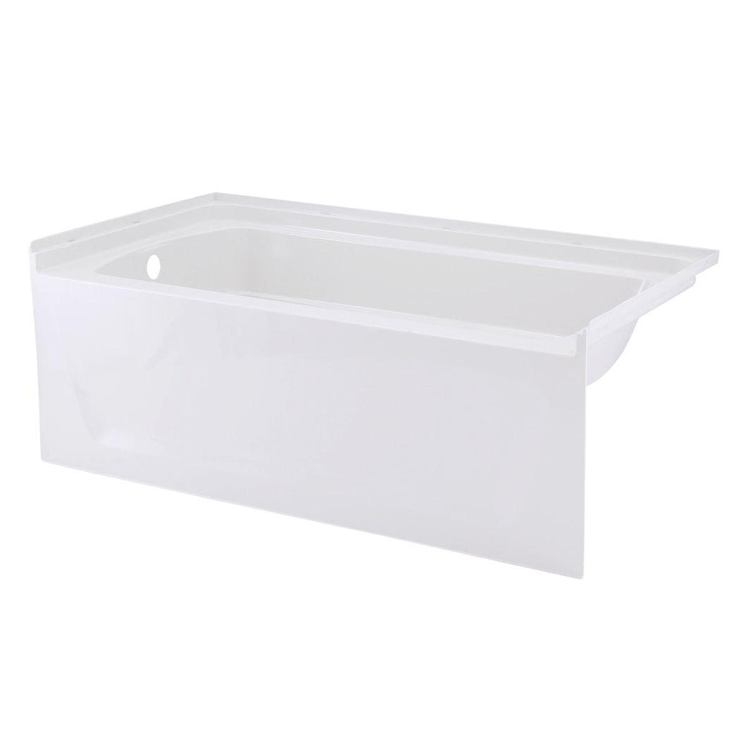 Ensemble 60x32x20" Vikrell AFD Bathtub w/Left Drain in White