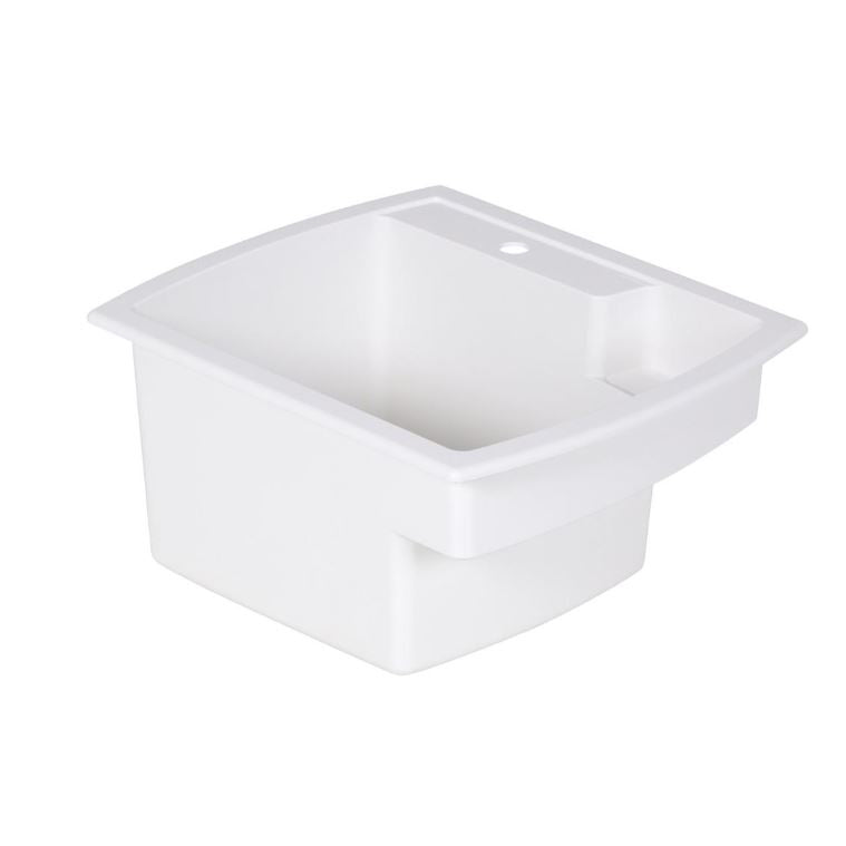 Latitude 25x22x13" Single Bowl Utility Sink in White