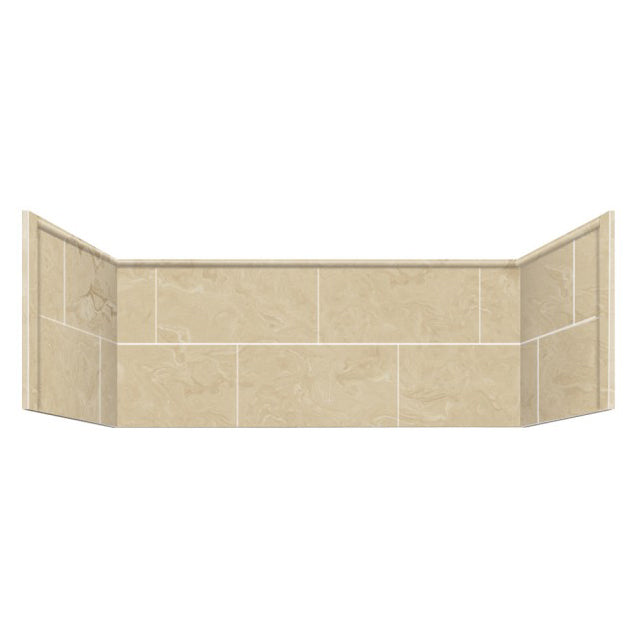 Studio 59x34x24" Extension Shower Wall Kit in Almond Sky