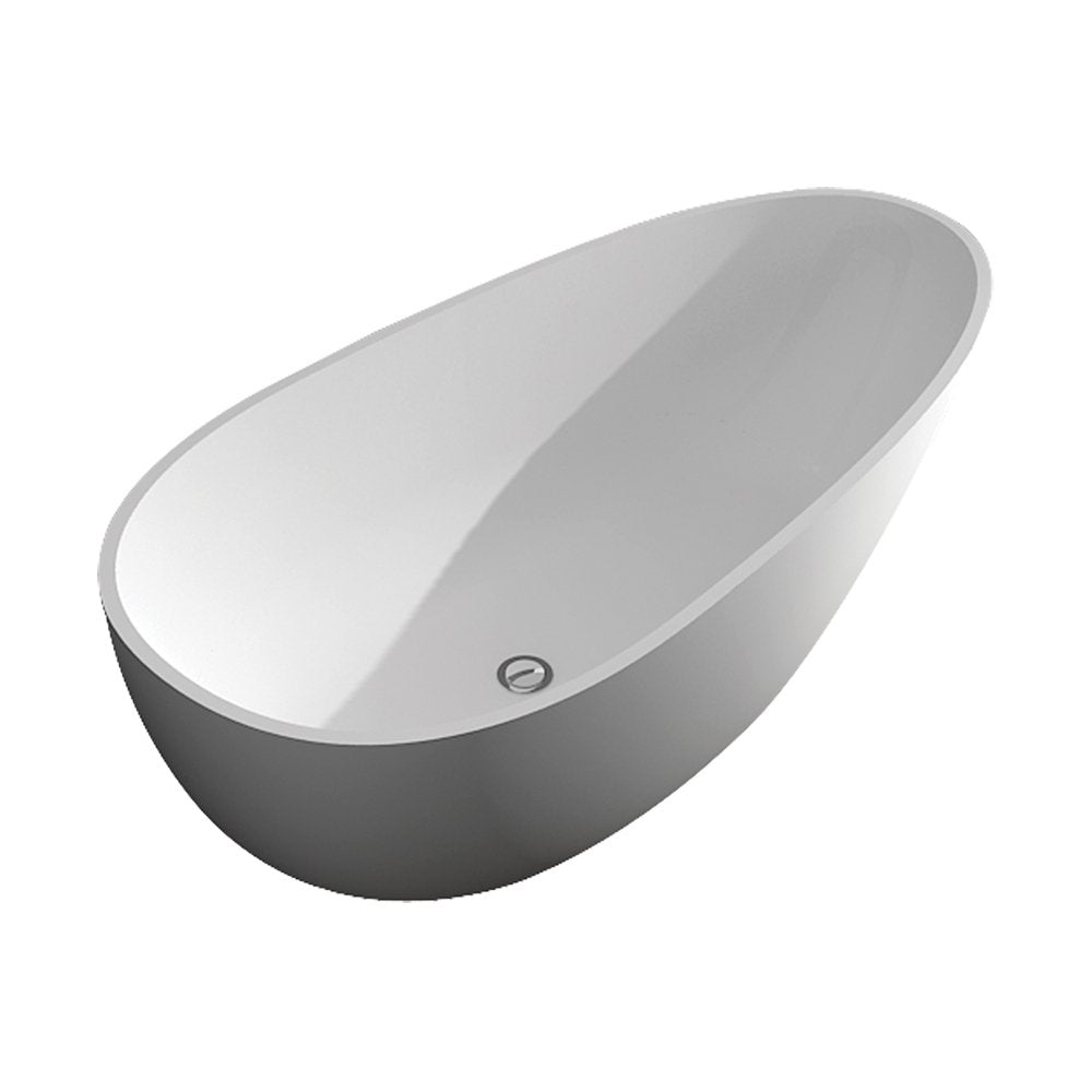 Marisol 58-17/64x29x23" Freestanding Tub w/Drain in White