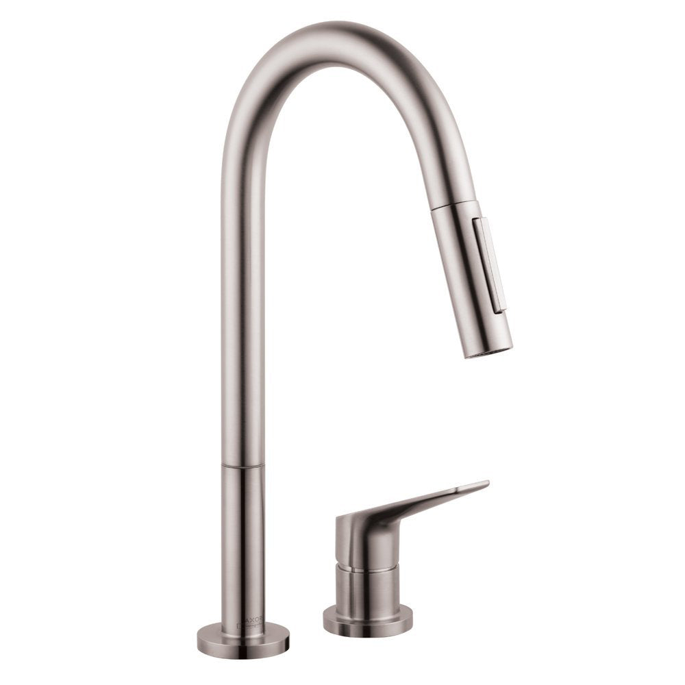 Axor Citterio M 2-Hole Pull-Down Kitchen Fct in Steel Optik