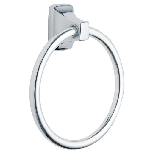 Contemporary Towel Ring In Chrome