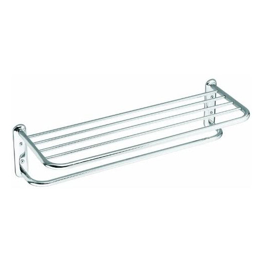 Hotel Motel 18" Towel Bar W/Shelf In Chrome