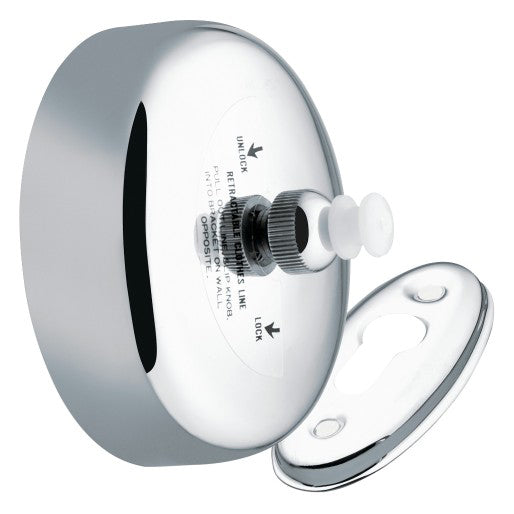 Hotel Motel Retractable Clothesline in Chrome