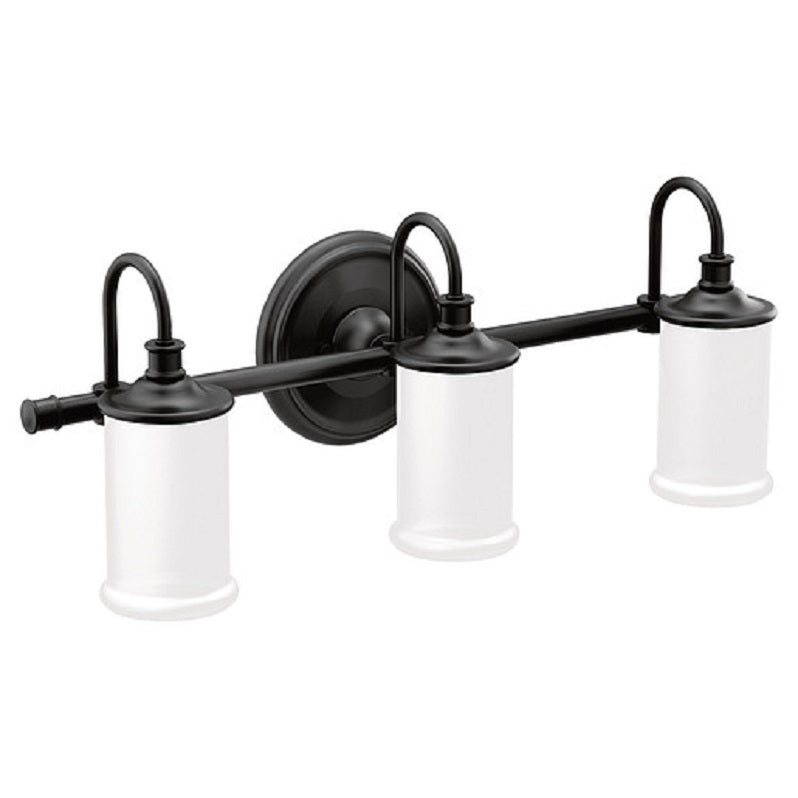 Belfield Three Globe Bath Light in Matte Black