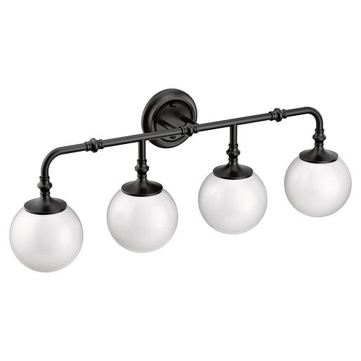 Colinet 4-Globe Light Fixture in Matte Black