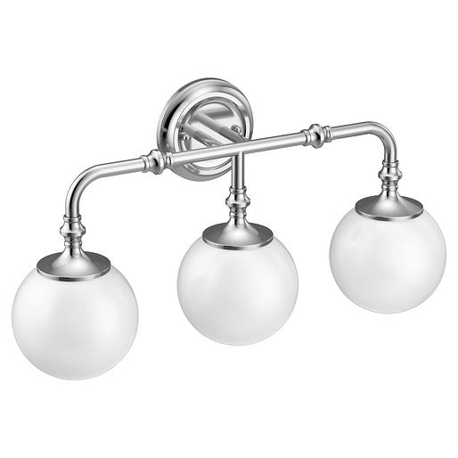 Colinet 3-Globe Light Fixture in Chrome