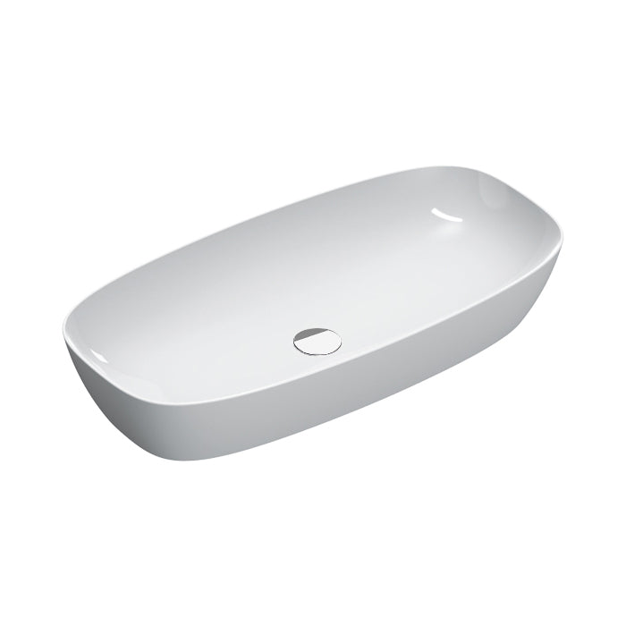 Green Lux 31.4x15.7" Vessel Washbasin in White