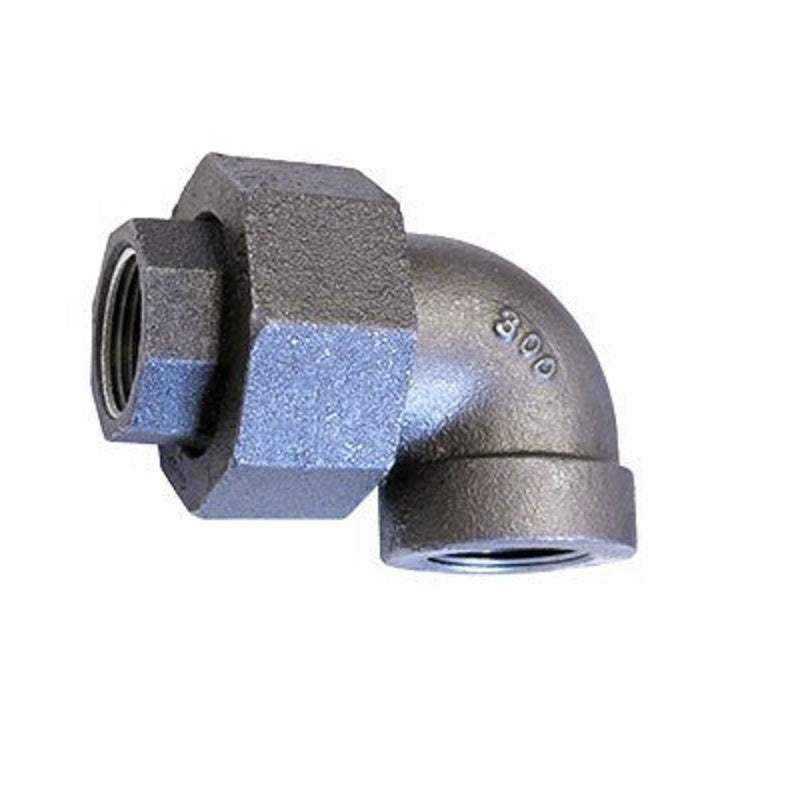 45 ELBOW 1-1/2 300# BLACK MALLEABLE IRON FIGURE 65A - THREADED