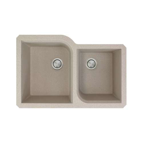 Radius 31-3/4x20-3/4x9-1/2" Double Bowl Sink in Café Latte