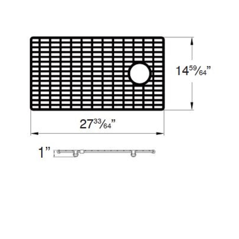 Radius 27-33/64x14-59/64" Stainless Steel Sink Grid