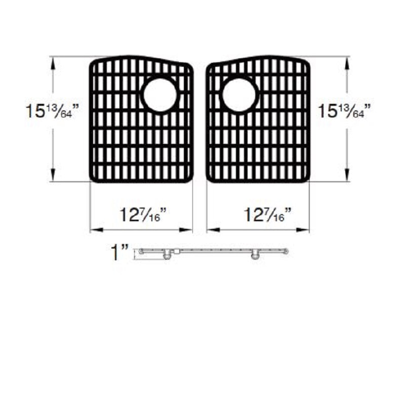 Aversa 12-7/16x15-13/64" Stainless Steel Sink Grid Set (2 pc)