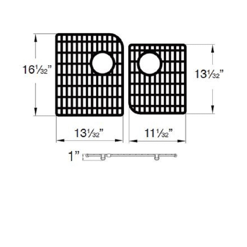 Radius Stainless Steel Sink Grid Set (2 pc)