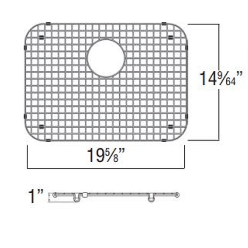 Meridian 19-5/8x14-9/64" Stainless Steel Sink Grid