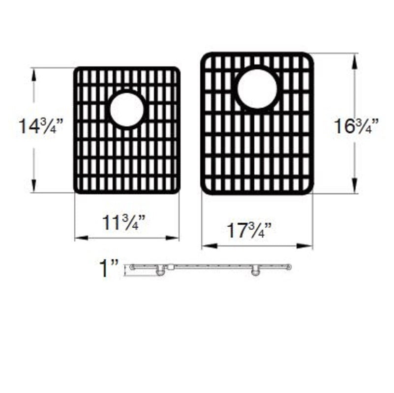 Quantum Stainless Steel Sink Grid Set (2 pc)