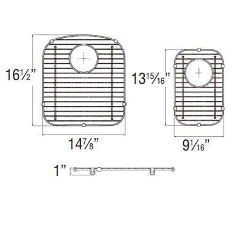 Classic Stainless Steel Sink Grid Set (2 pc)