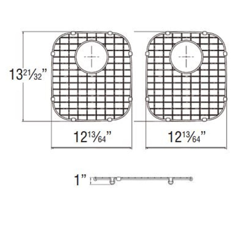 Meridian/Classic Stainless Steel Sink Grid Set (2 pc)