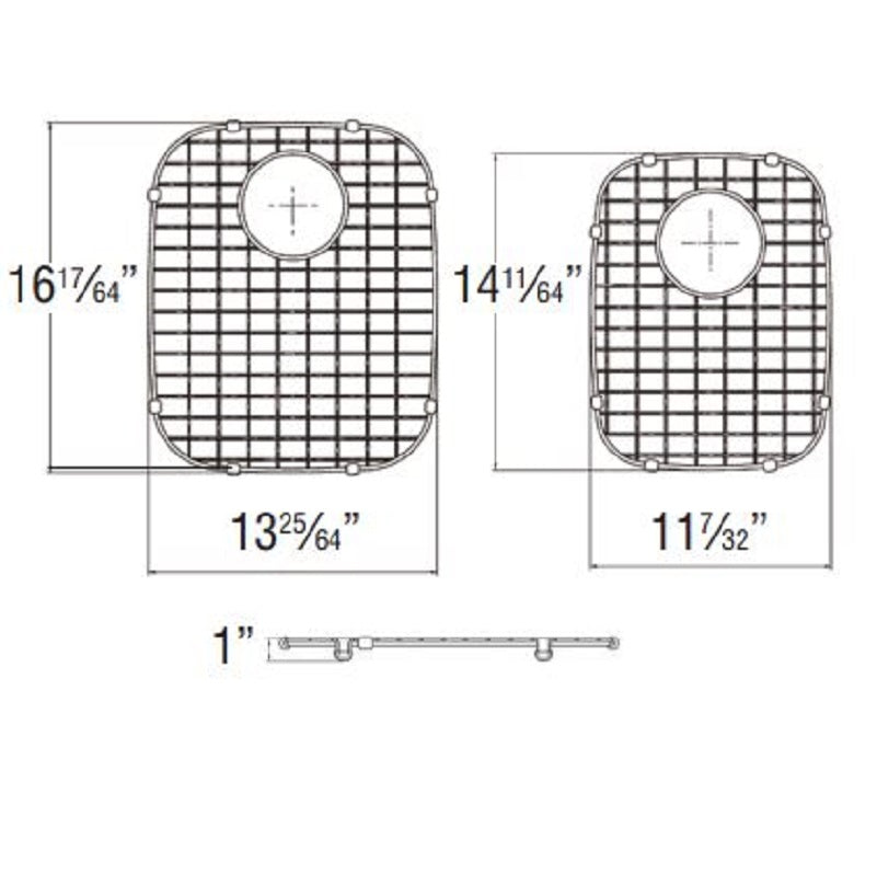 Meridian Stainless Steel Sink Grid Set (2 pc)
