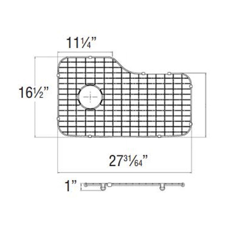 Meridian 27-31/64x16-1/2" Stainless Steel Sink Grid