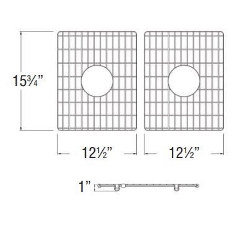 12-1/2x15-3/4" Stainless Steel Sink Grid Set (2 pc)