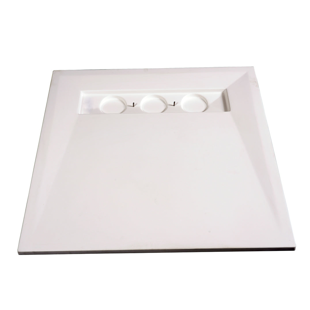 TrueDEK Linear 35-1/2x35-1/2x7/8" Shower Base in White