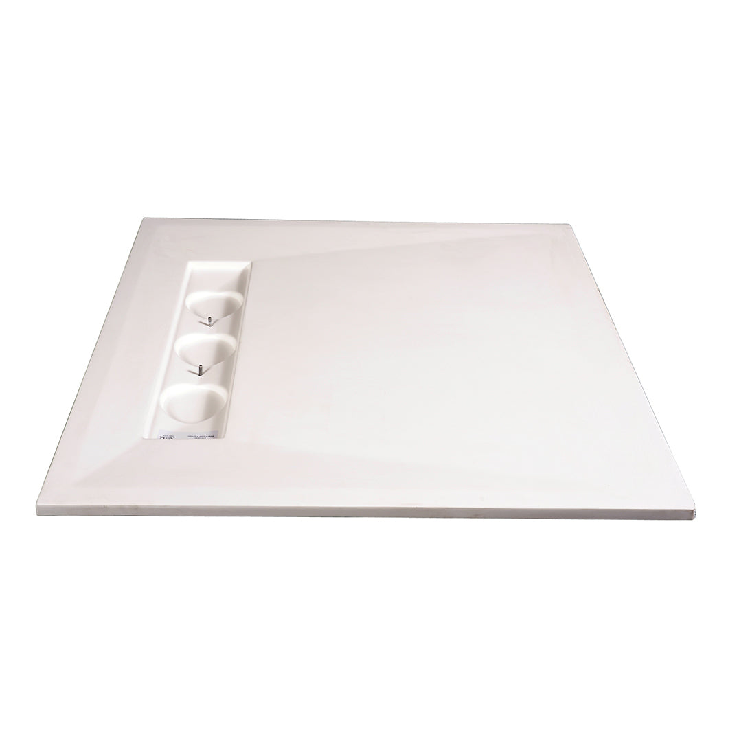TrueDEK Linear 39-3/8x39-3/8x7/8" Shower Base in White