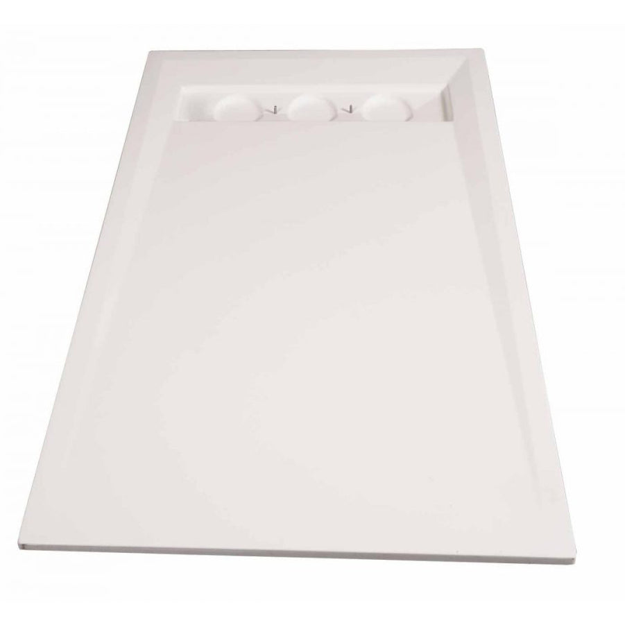 TrueDEK Linear 51-1/4x32-1/4x7/8" Shower Base in White