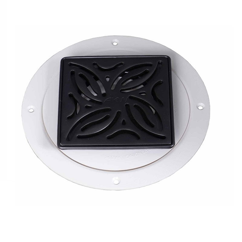 DRAIN CD1213-BK BLACK MATTE SWIRL PATTERN