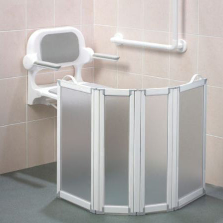 Freeway 49-1/4x29-1/2" Portable Shower Screen w/4 Panels