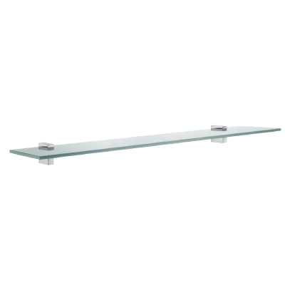 Air 24" Frosted Glass Shelf w/Brackets in Polished Chrome