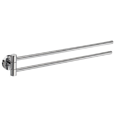 Home 17-1/2" Double Swing Arm Towel Bar in Polished Chrome