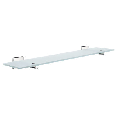 House 24" Frosted Glass Shelf in Polished Chrome