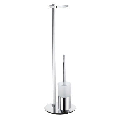 Outline Toilet Paper & Toilet Brush Holder in Polished Chrome