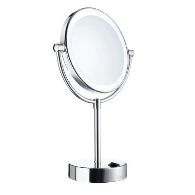 Outline 7-1/8" Free Stand Shaving/Make-Up Mirror w/Dual LED Light