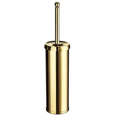 Villa Freestanding Toilet Brush w/Holder in Polished Brass