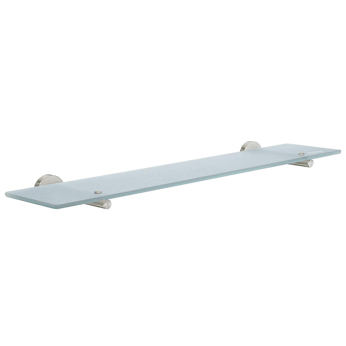 Home 24" Frosted Glass Shelf w/Brushed Nickel Finish