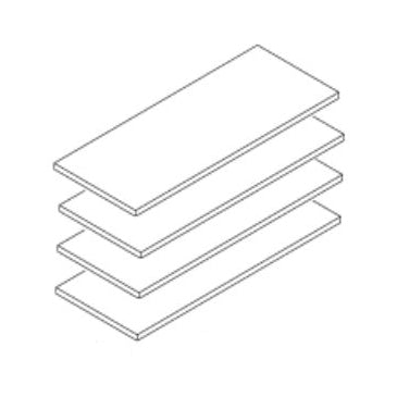 Utility Cabinet 18x24" 1/2" MDF 4pc Shelf Kit in White