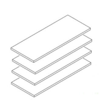 Utility Cabinet 18x24" 1/2" Plywood 4pc Shelf Kit in White